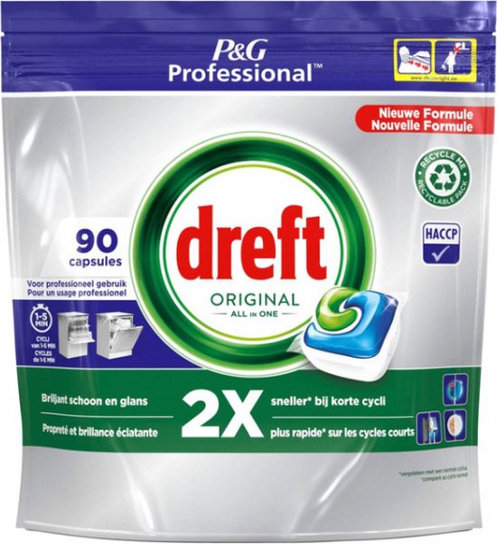 Dreft - Original - All in One - Vaatwastabletten - Regular - 90 stuks